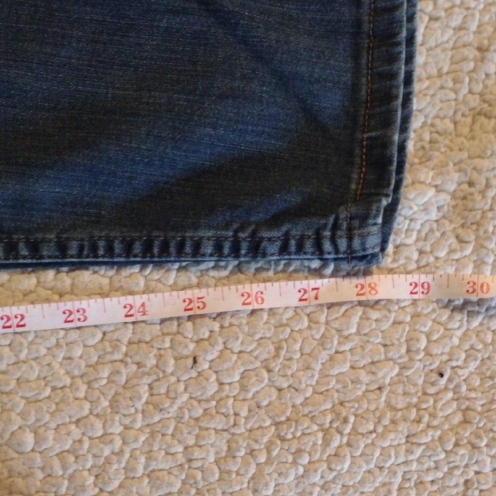 Wrangler Authentics 36x28 Jeans Blue Relaxed Baggy Loose Indigo Faded - Picture 7 of 8